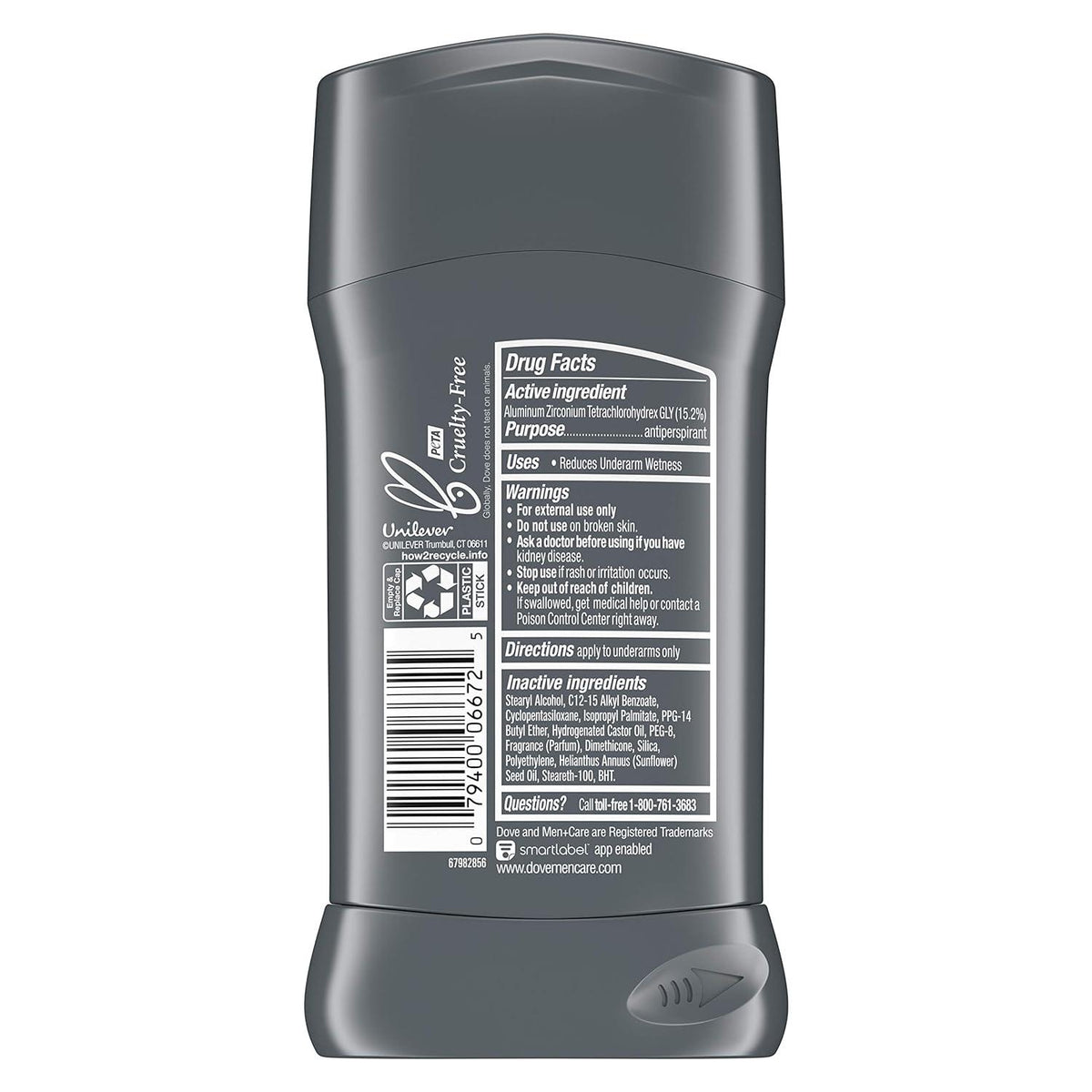 Dove Men + Care Antiperspirant Deodorant, 72hr Sweat And Odor Protection, Vitamin E, Triple Moisturizer, 4 Pack,
