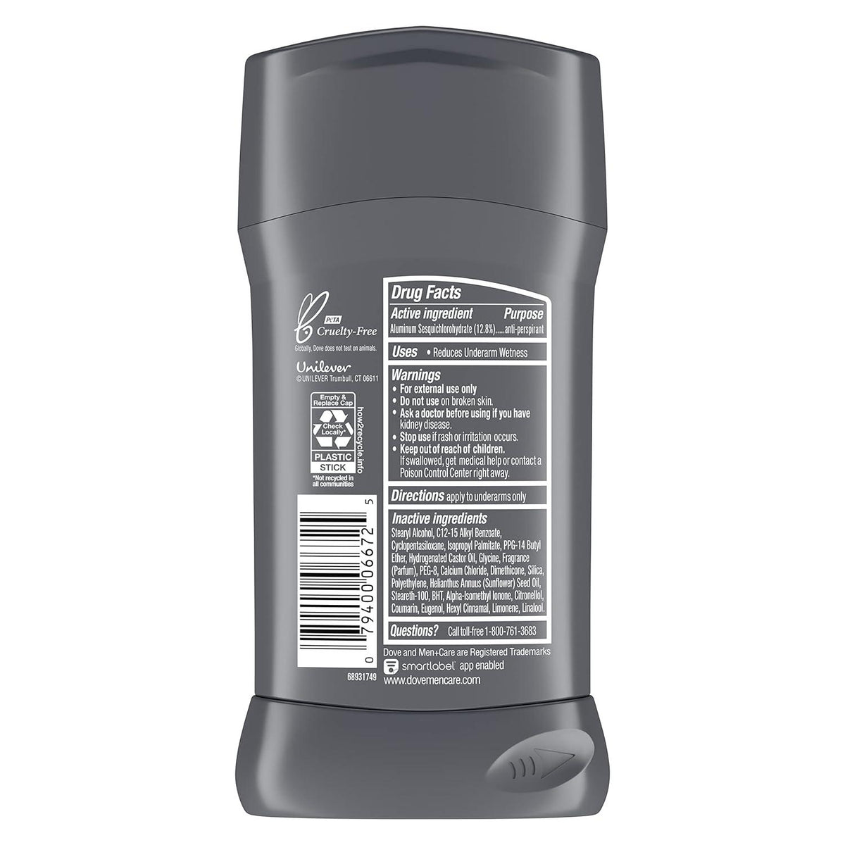 Dove Men+Care Antiperspirant Deodorant With 48-hour Sweat And Odor Protection Extra Fresh Antiperspirant For Men Formulated With Vitamin E And Triple Action Moisturizer 2.7 Oz,