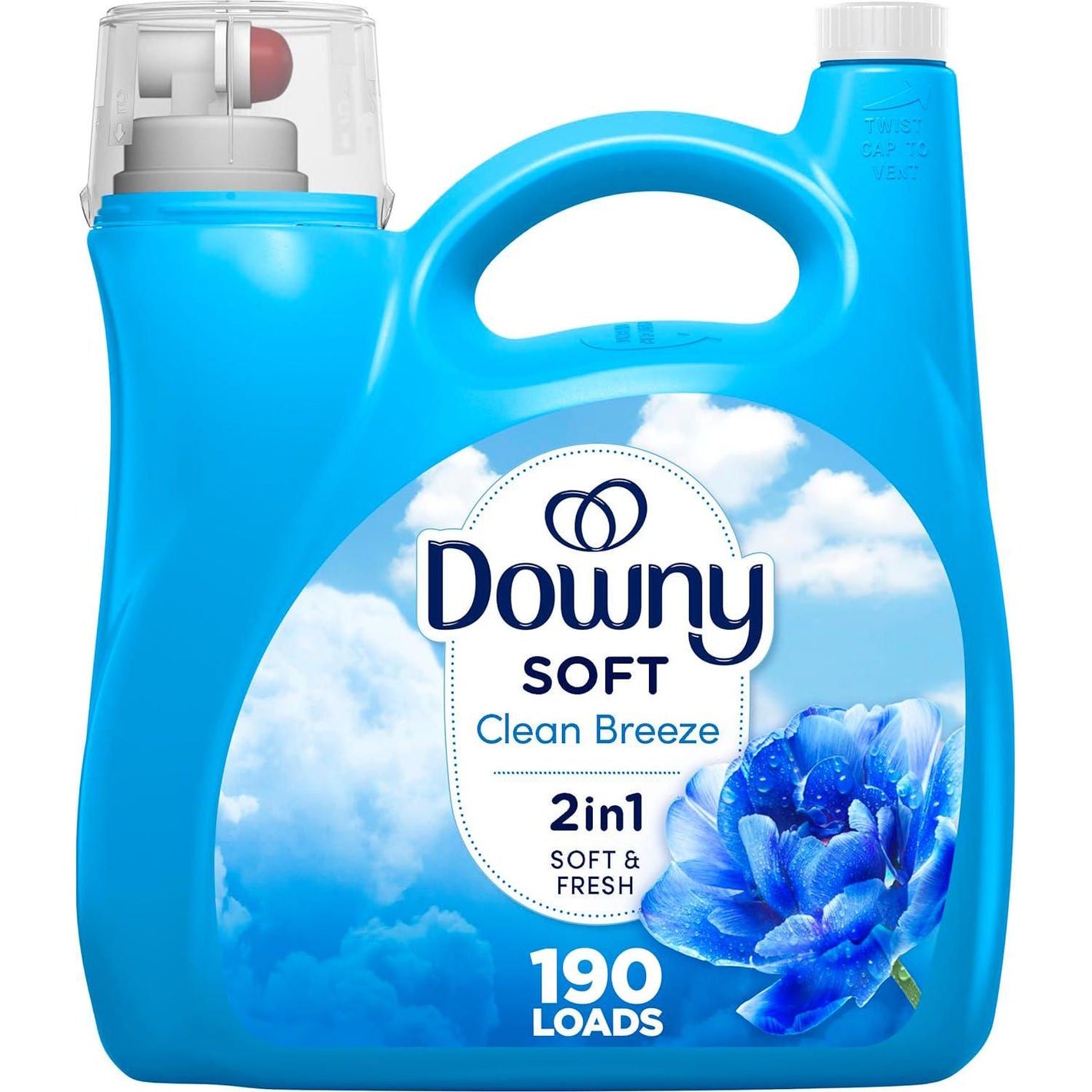 Downy Downy Fabric Softener Liquid, Clean Breeze Scent, 140 Fl Oz, 190 Loads