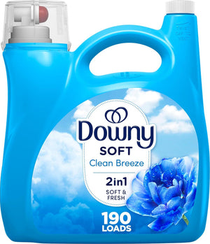 Downy Downy Fabric Softener Liquid, Clean Breeze Scent, 140 Fl Oz, 190 Loads