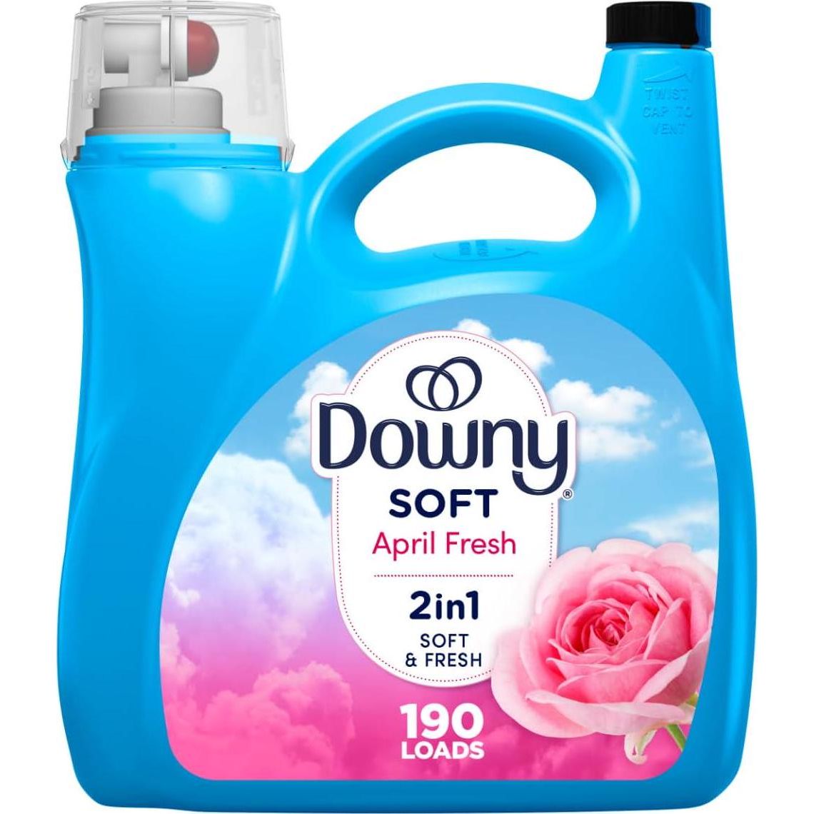 Downy Fabric Softener Liquid, April Fresh Scent, 140oz, 190 Loads, HE Compatible