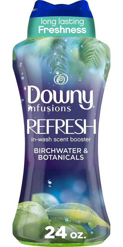 Downy Downy Infusions In-Wash Scent Booster Beads, Refresh, Birch Water And Botanicals, 24 Oz