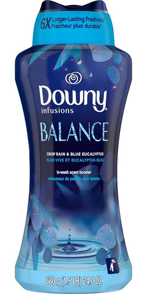 Downy Infusions In-Wash Laundry Scent Booster Beads, Balance Crisp Rain & Blue Eucalyptus, 24oz