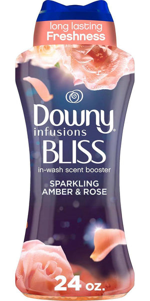 Downy Infusions In-Wash Laundry Scent Booster Beads, Bliss Sparkling Amber & Rose, 24oz