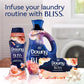 Downy Downy Infusions Mega Dryer Sheets, Laundry Fabric Softener, BLISS, Amber And Rose, 130 Count