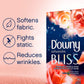 Downy Downy Infusions Mega Dryer Sheets, Laundry Fabric Softener, BLISS, Amber And Rose, 130 Count