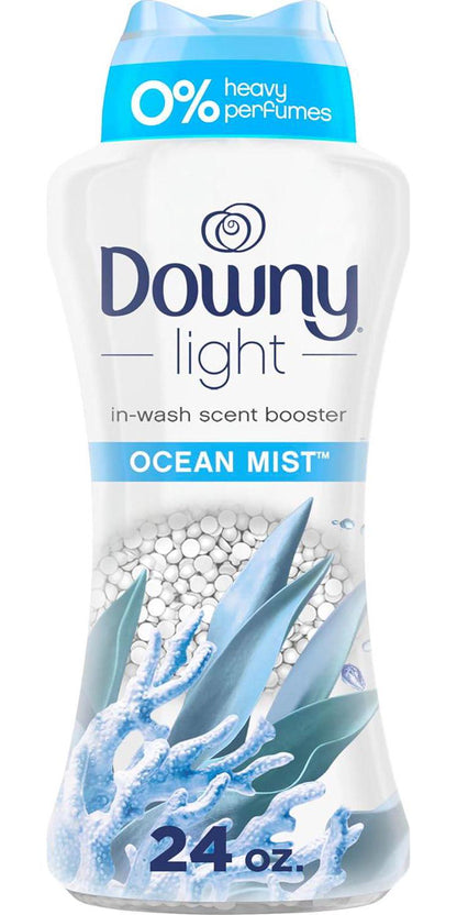 Downy Light In-Wash Scent Booster Beads, Ocean Mist Scent, 24oz, No Heavy Perfumes