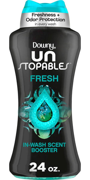 Downy Unstopables In-Wash Scent Booster Beads, Fresh Scent, 24 oz, Long-Lasting Odor Protection for Laundry