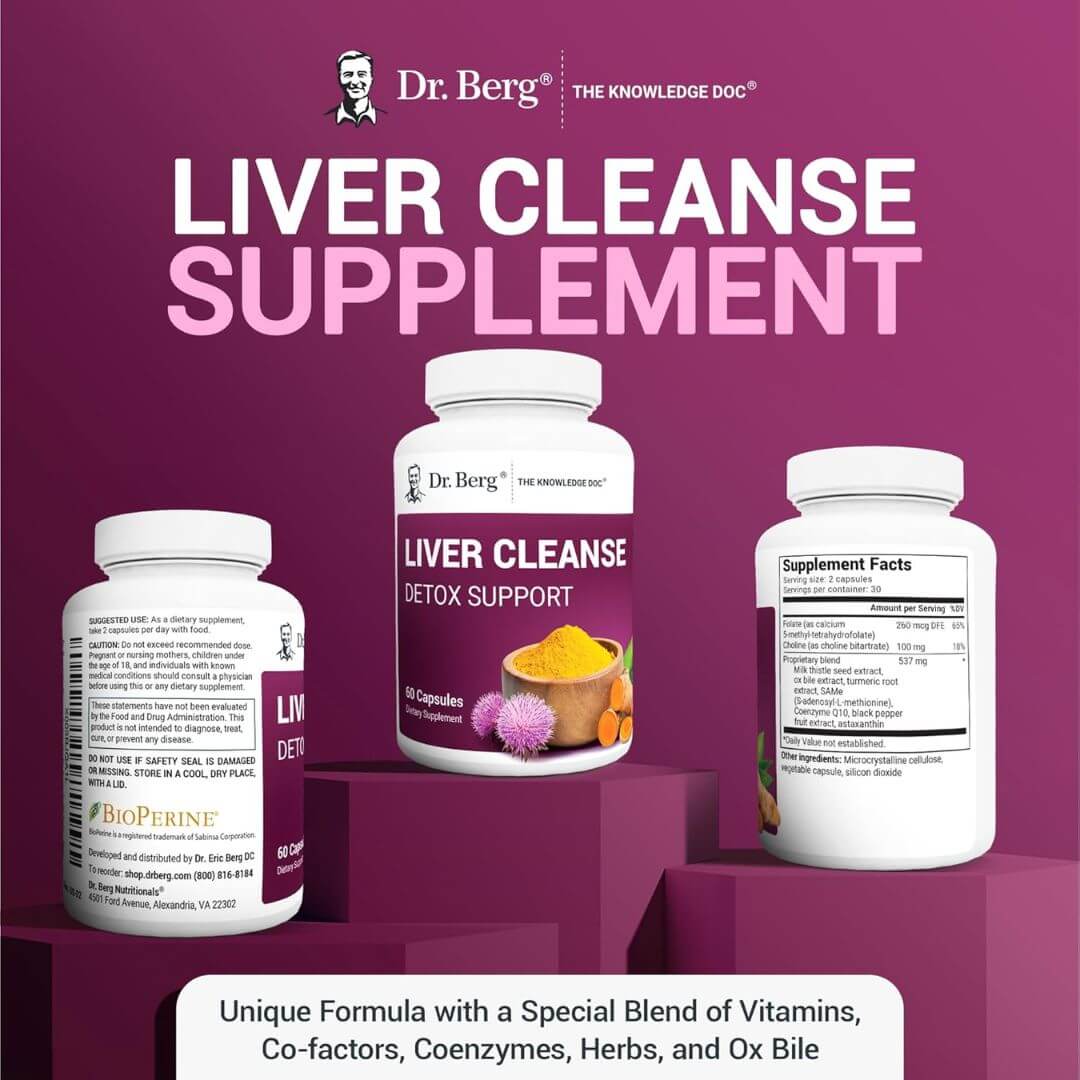 Dr. Berg Liver Cleanse Detox Support 60 Veg Capsules,X003BJQA1L