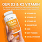 Dr. Berg D3+K2 5000 IU, 60 Capsules, With MCT, MK7, Bile Salts, Zinc & Magnesium for Optimal Absorption