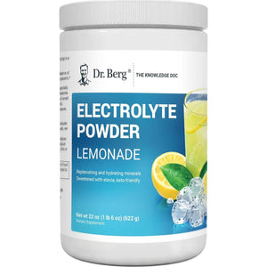 Dr Berg Nutritionals Zero Sugar Hydration Keto Electrolyte Powder, Lemonade Flavor, 1000 mg Potassium, Pink Himalayan Salt, 100 Servings