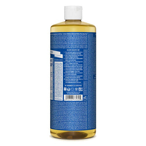 Dr. Bronner's Dr. Bronner's - Pure-Castile Liquid Soap (Peppermint, 32 Ounce, 2-Pack) - Made With Organic Oils, 18-in-1 Uses: Face, Body, Hair, Laundry, Pets And Dishes, Concentrated, Vegan, Non-GMO