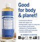 Dr. Bronner's Dr. Bronner's - Pure-Castile Liquid Soap (Peppermint, 32 Ounce, 2-Pack) - Made With Organic Oils, 18-in-1 Uses: Face, Body, Hair, Laundry, Pets And Dishes, Concentrated, Vegan, Non-GMO