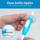 Dr. Brown's Baby Bottle Cleaning Brush With Sponge And Scrubber - Blue - 3-Pack,