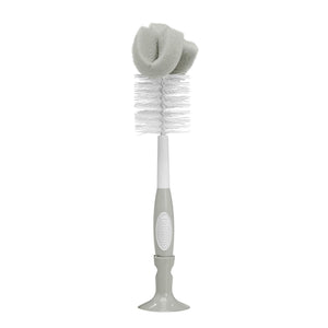 Dr. Brown's Baby Bottle Cleaning Brush With Sponge, Scrubber And Nipple Cleaner, Grey 1 Pack,072239326503