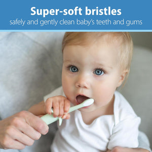 Dr Brown’s Infant-to-Toddler Toothbrush, Soft & Safe Baby Training Brush, Elephant Mint, 0-3 Years (Styles May Vary)