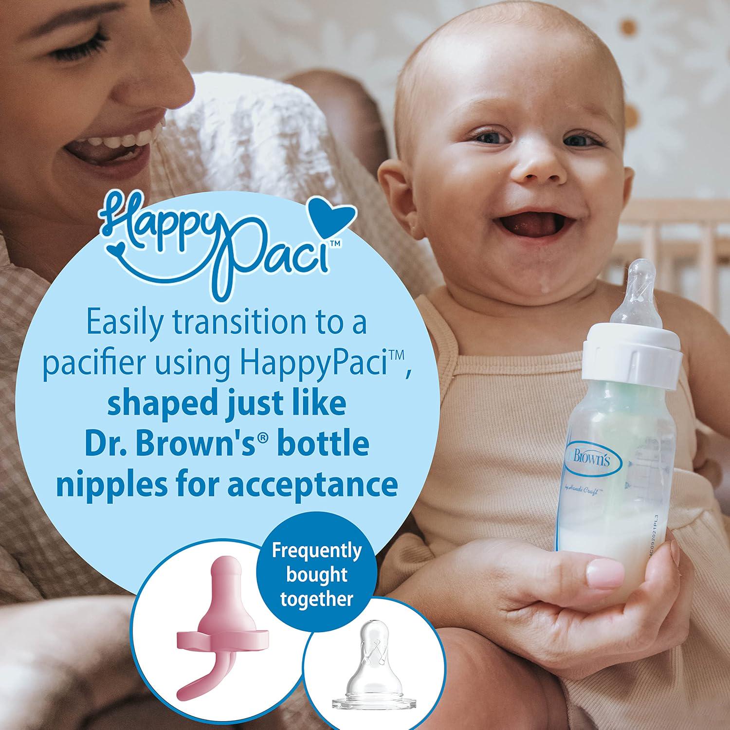 Dr. Brown S Natural Flow Level 2 And Level 3 Narrow Baby Bottle Silicone Nipples, Medium-Fast Flow, 6m+, 100% Silicone Bottle Nipple, 6 Pack,