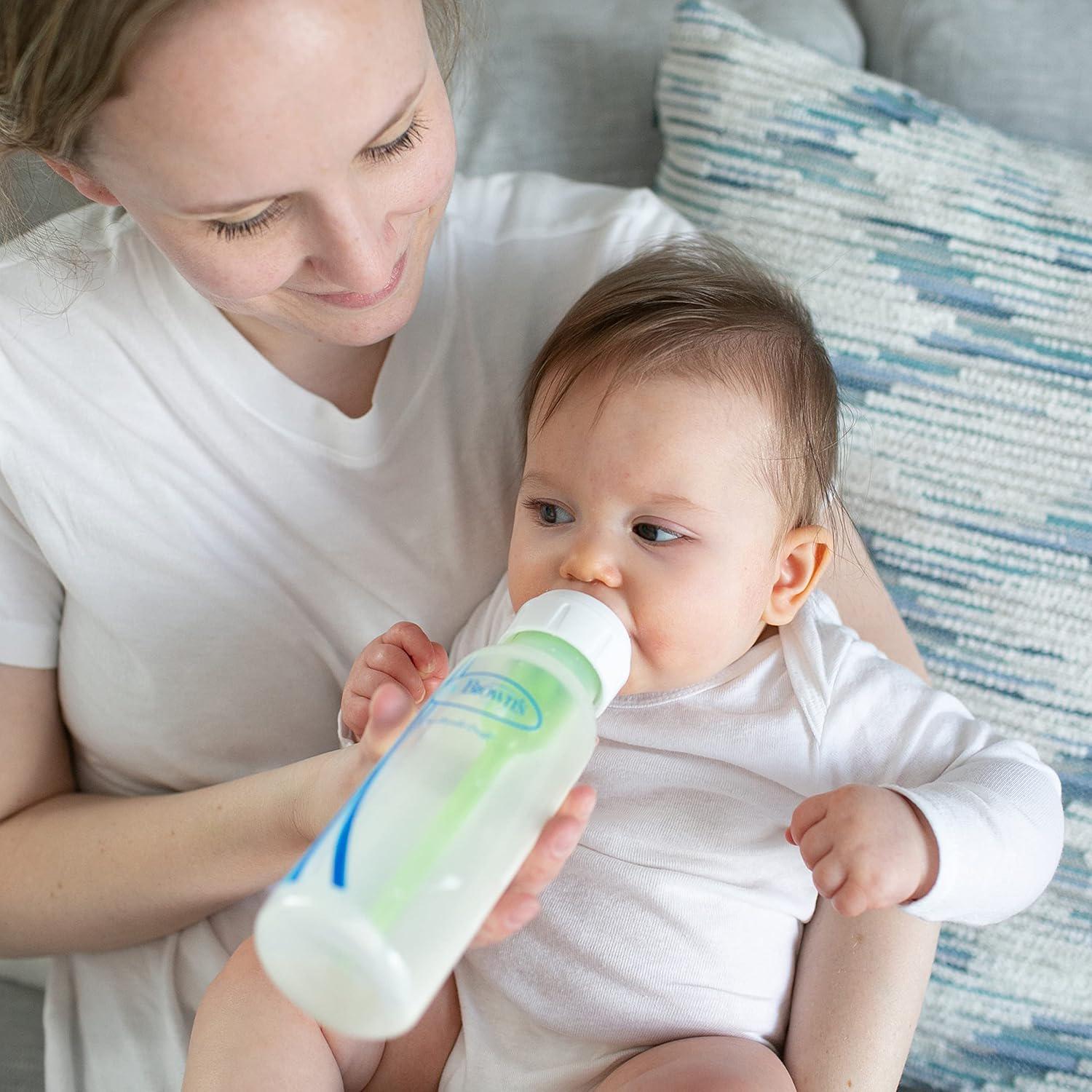 Dr. Brown S Natural Flow Level 2 And Level 3 Narrow Baby Bottle Silicone Nipples, Medium-Fast Flow, 6m+, 100% Silicone Bottle Nipple, 6 Pack,