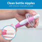 Dr. Brown's Reusable Sponge Baby Bottle Cleaning Brush Set With Suction Cup Stand, Scrubber And Nipple Cleaner, Pink, 3 Pack,072239327791