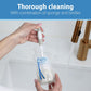 Dr. Brown's Reusable Sponge Baby Bottle Cleaning Brush Set With Suction Cup Stand, Scrubber And Nipple Cleaner, Gray, 3 Pack,072239327807