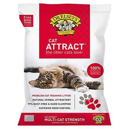 Dr. Elsey's Cat Attract Clumping Litter 40 lb Unscented Low Tracking Odor Control Dust Free Formula
