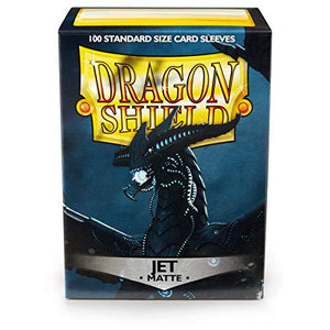 Dragon Shield Matte Card Sleeves, Jet Black, 100 Ct, Standard Size, Smooth Tough Sleeves for TCG/MTG