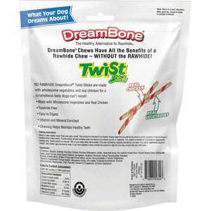 DreamBone Twist Sticks 50 Ct, Rawhide-Free Dog Chews, Made with Real Chicken, Supports Clean Teeth, Digestible