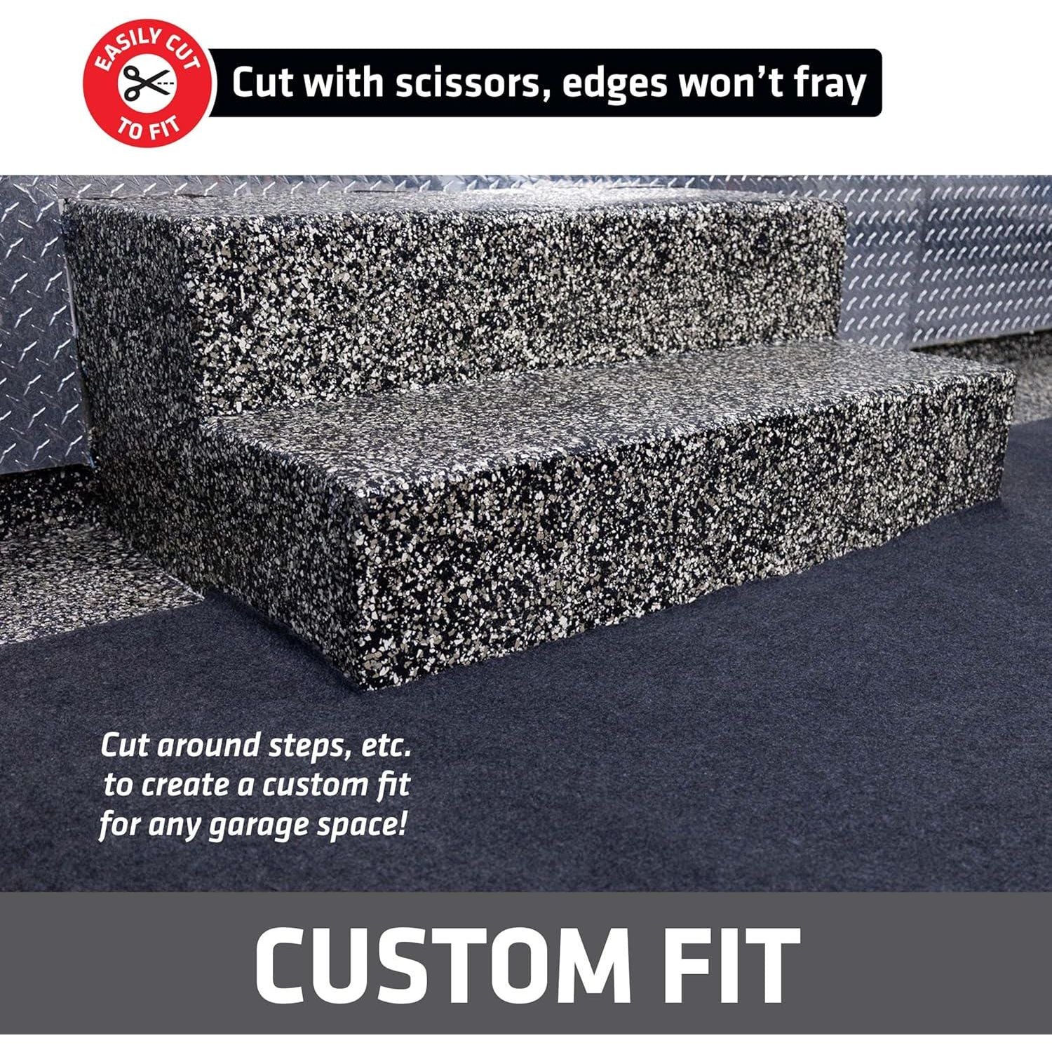 Drymate Garage Floor Runner Mat, (8'10 X 2'6 ), Protects Surfaces, Absorbent, Waterproof, Slip-Resistant, Quick Dry Carpet Fabric, Trimmable And Washable (USA Made) (Charcoal),758035173564