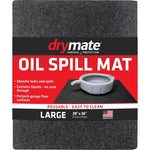 Drymate Oil Spill Mat (29 X 36 ), Premium Absorbent Oil Pad, Reusable, Washable, Durable, Waterproof Backing Contains Liquids, Protects Garage Floor Surface (USA Made),