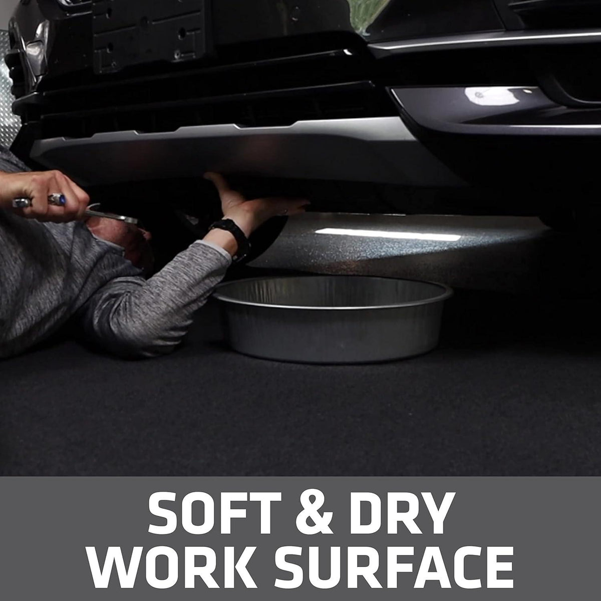 Drymate Oil Spill Mat (29 X 36 ), Premium Absorbent Oil Pad, Reusable, Washable, Durable, Waterproof Backing Contains Liquids, Protects Garage Floor Surface (USA Made),