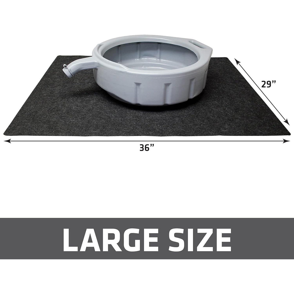 Drymate Oil Spill Mat (29 X 36 ), Premium Absorbent Oil Pad, Reusable, Washable, Durable, Waterproof Backing Contains Liquids, Protects Garage Floor Surface (USA Made),