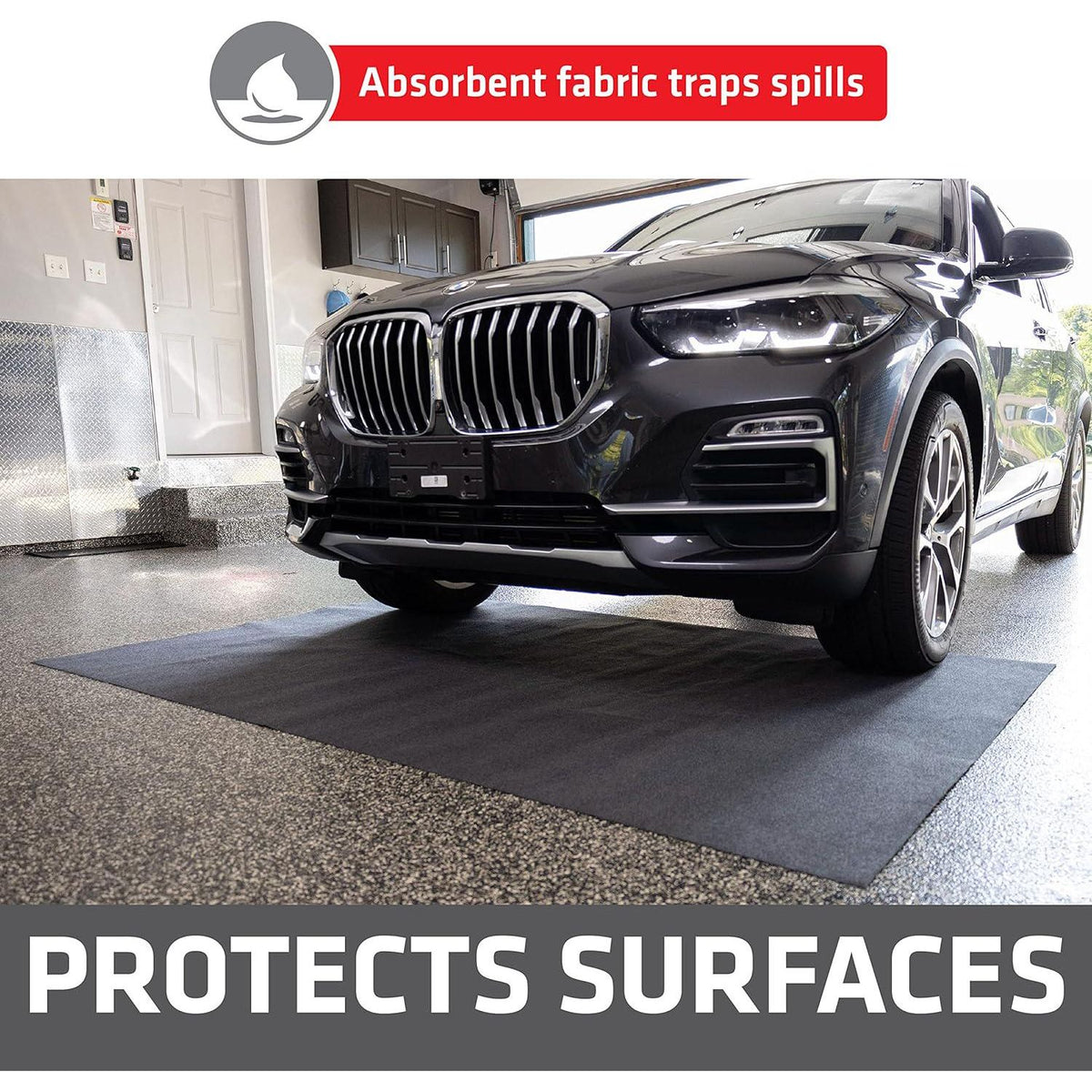 Drymate Premium Maintenance Mat Oil Spill Garage Floor Mat (60 X 72 ), Absorbent, Waterproof, Contains Liquids, Protects Garage Surface Or Driveway, Reusable, Washable, Durable (USA Made),758035330646