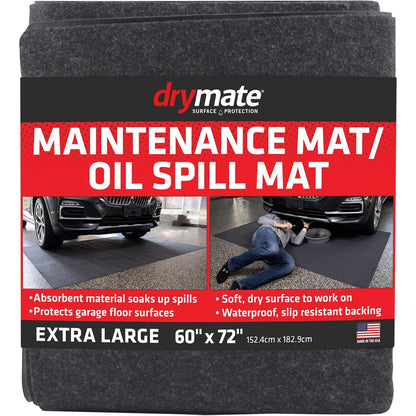 Drymate Premium Maintenance Mat Oil Spill Garage Floor Mat (60 X 72 ), Absorbent, Waterproof, Contains Liquids, Protects Garage Surface Or Driveway, Reusable, Washable, Durable (USA Made),758035330646