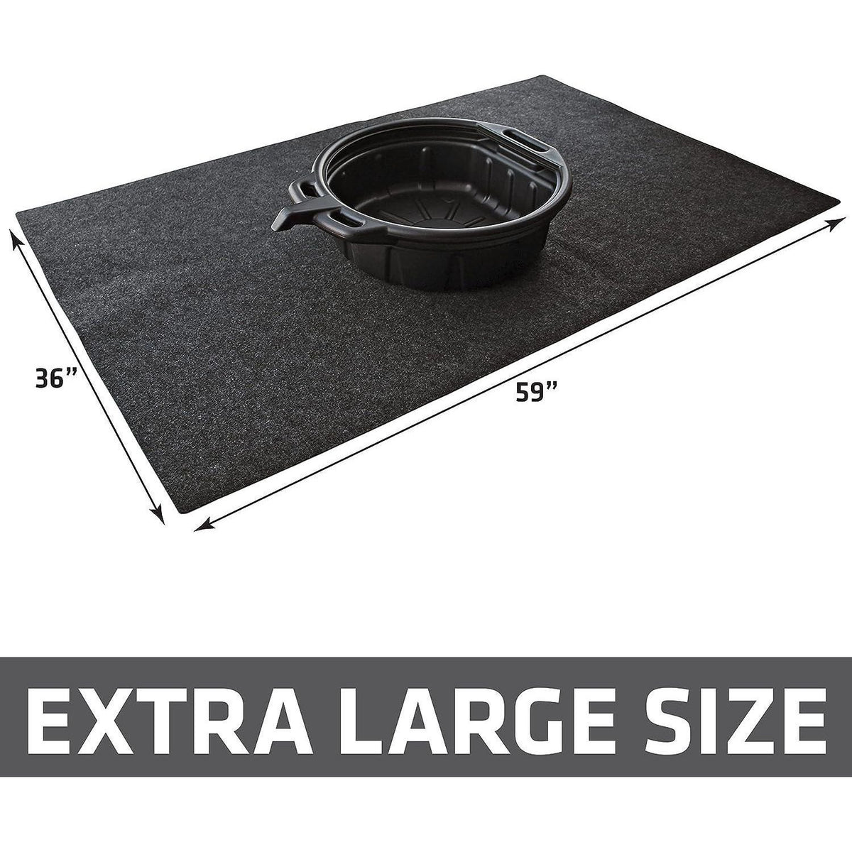 Drymate XL Oil Spill Mat (36 X 59 ), Premium Absorbent Oil Pad, Reusable, Washable, Durable, Waterproof Backing Contains Liquids, Protects Garage Floor Surface (USA Made),758035282990