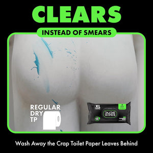 Dude Wipes Flushable Wet Wipes, XL Size, 6 Pack (288 Wipes), Herbal Relief with Witch Hazel & Geranium Essential Oils, Septic-Safe