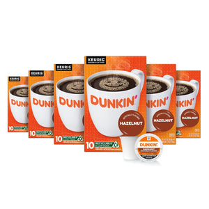 Dunkin Hazelnut Flavored Coffee, 60 Keurig K-Cup Pods, Medium Roast, Sweet & Nutty Taste