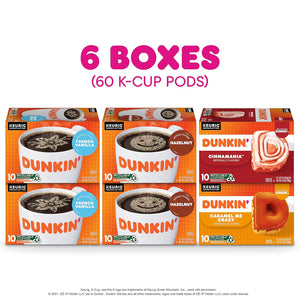 Dunkin' Dunkin' Mixed Flavor Coffee Variety Pack, 60 Keurig K-Cup Pods