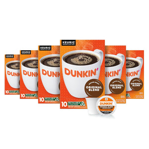 Dunkin' Original Blend Medium Roast Coffee, 60 Keurig K-Cup Pods, Smooth & Balanced Flavor