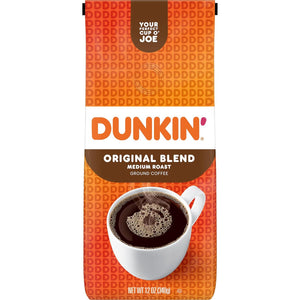 Dunkin' Original Blend Medium Roast Ground Coffee, 12 oz, Smooth & Balanced Flavor for a Perfect Cup of Coffee