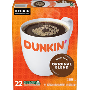 Dunkin’ Original Blend Medium Roast Coffee K-Cup Pods, 22 Count, Pack of 4