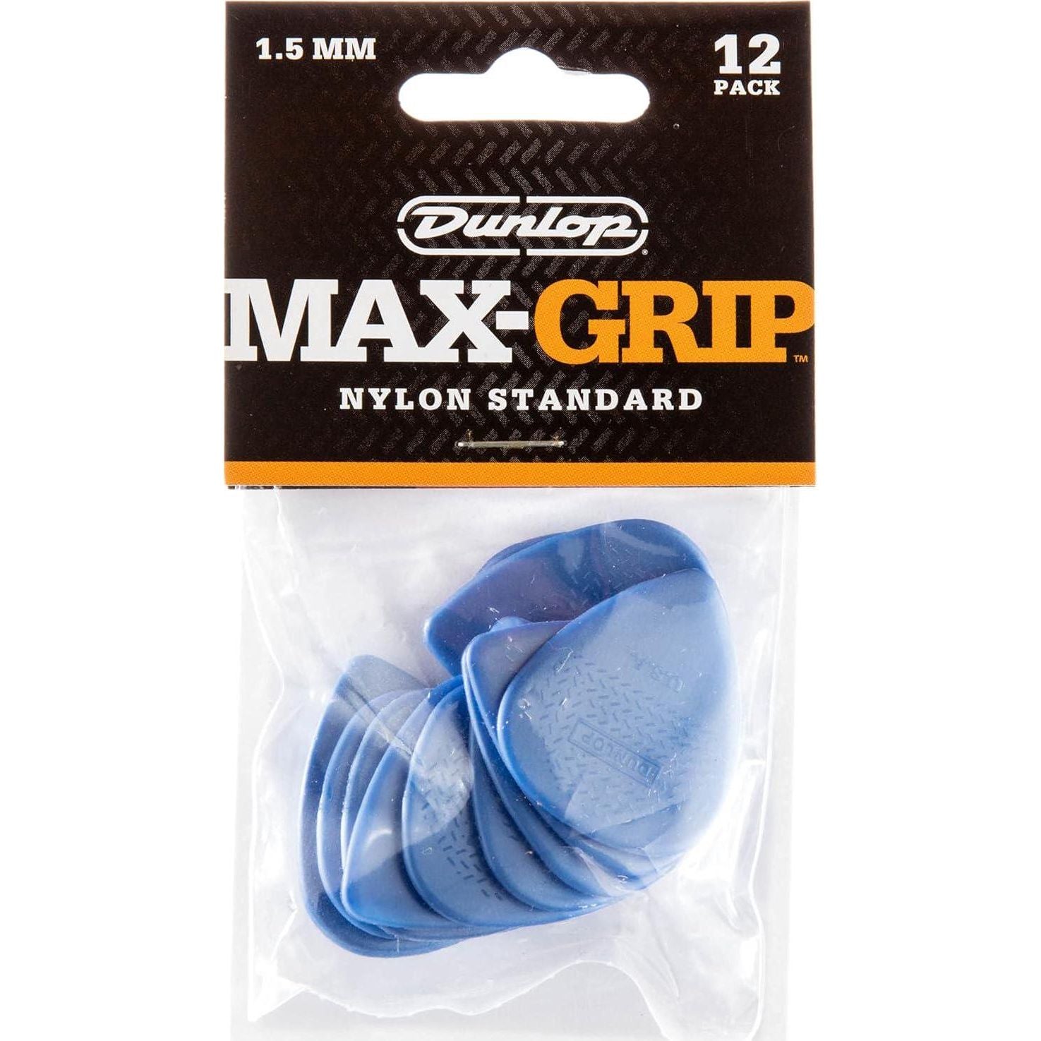 Dunlop 449P1.5 Max-Grip Nylon Standard, Blue, 1.5mm, 12/Player's Pack,