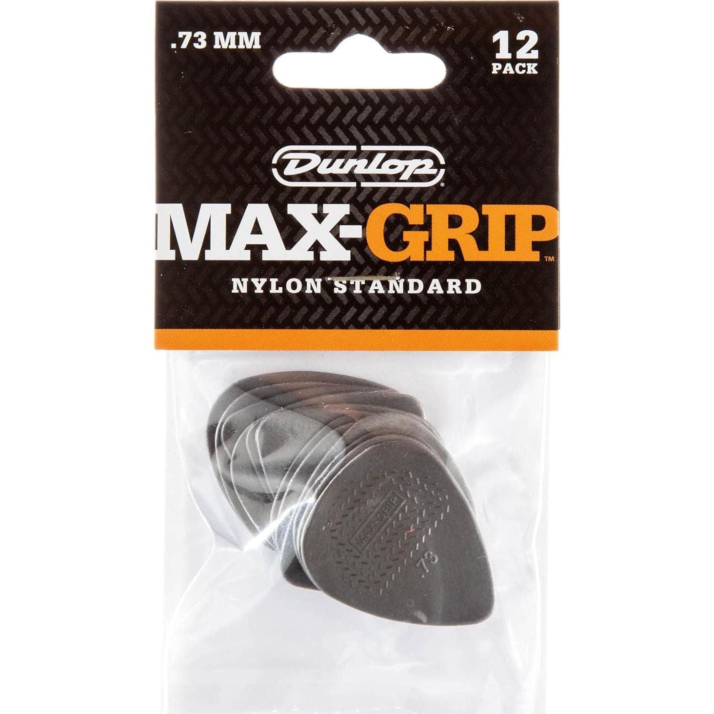 Dunlop 449P.73 Max-Grip Nylon Standard, Gray, .73mm, 12/Player's Pack,