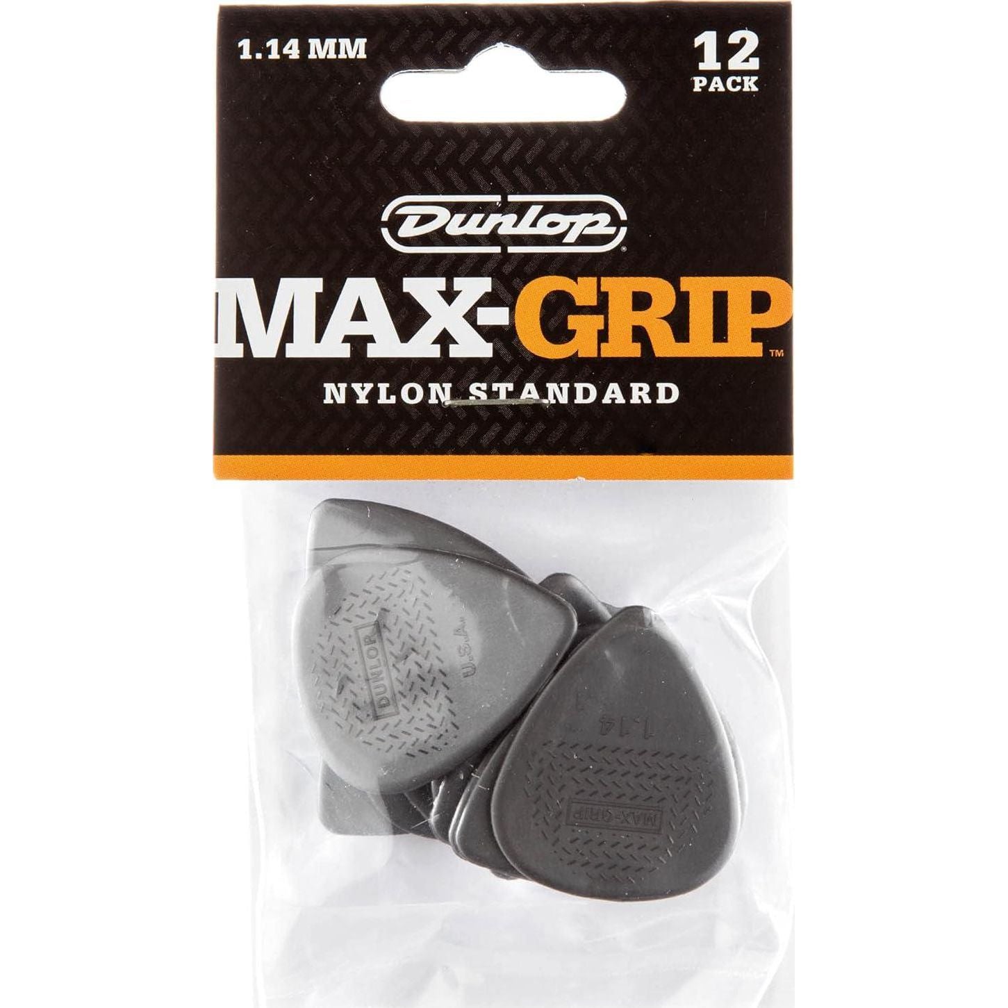 Dunlop Max-Grip Nylon Standard, Carbon, 1.14mm, 12/Player's Pack,