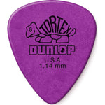 Dunlop Tortex Standard 1.14mm Purple Guitar Pick, 12 Pack,