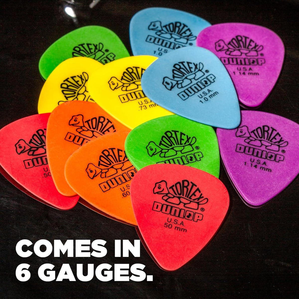 Dunlop Tortex Standard 1.14mm Purple Guitar Pick, 24 Pack,