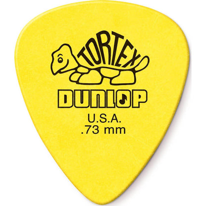 Dunlop Tortex Standard .73mm Yellow Guitar Pick, 24 Pack,