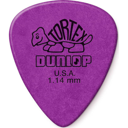 Dunlop Tortex Standard 1.14mm Purple Guitar Pick, 24 Pack,