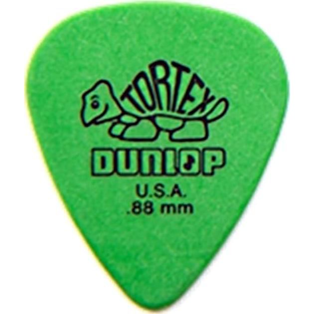 Dunlop Tortex Standard .88mm Green Guitar Pick, 72 Pack,