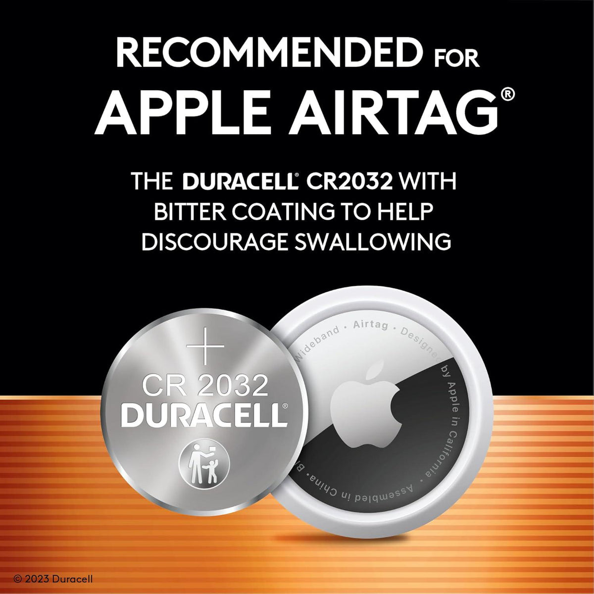 DURACELL Duracell 2032 Lithium Battery. 4 Count Pack. Child Safety Features. Compatible With Apple AirTag, Key Fob, And Other Devices. CR2032 Lithium 3V Cell. 2032 Battery, Lithium Coin Battery