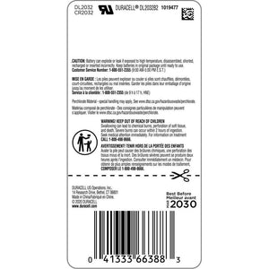 Duracell 2032 Lithium Battery, 2 Count, Child Safety Features, Compatible with Apple Airtag, Key Fob & Other Devices, CR2032 3V Coin Cell Battery